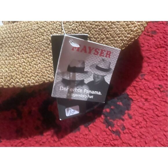 Mayser Panama Straw Hat US Sz M Lovely - Picture 9 of 15